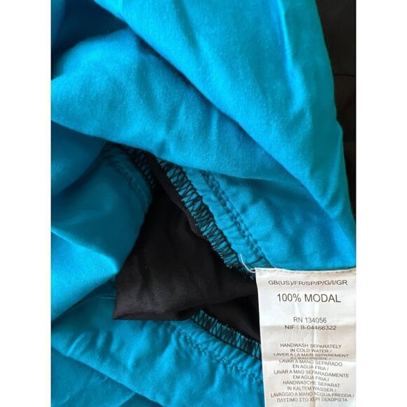 Coline Womens Size M Ethnic Shift Dress Blue Black Two Tone & Tassel Braid Trim - Picture 8 of 8